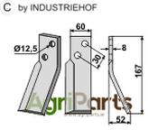 Rotary tine, right model - AgriParts