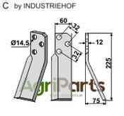 Rotary tine, right model - AgriParts