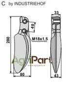 Rotary- and chopper-tine - AgriParts