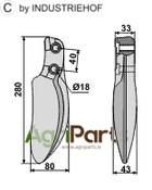 Rotary- and chopper-tine - AgriParts