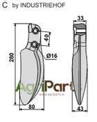 Rotary- and chopper-tine - AgriParts