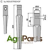Tine for rotary harrows - AgriParts
