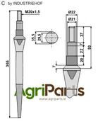 Tine for rotary harrows - AgriParts