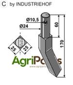 Rotary tine - right model - AgriParts