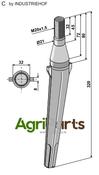 Tine for rotary harrows - AgriParts