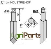 Rotary tine - AgriParts