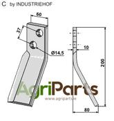 Rotary tine - right model - AgriParts