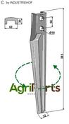 Tine for rotary harrows, left model - AgriParts
