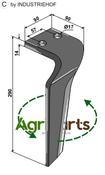 Tine for rotary harrows, left model - AgriParts