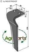 Tine for rotary harrows, right model - AgriParts