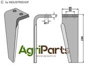 Tine for rotary harrows, left model - AgriParts