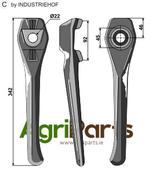 Tine for rotary harrows, left model - AgriParts