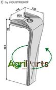 Tine for rotary harrows, left model - AgriParts
