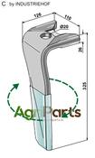 Tine for rotary harrows (DURAFACE) - right model - AgriParts