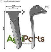 Tine for rotary harrows, left model - AgriParts