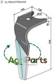 Tine for rotary harrows (DURAFACE) - right model - AgriParts