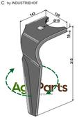 Tine for rotary harrows, right model - AgriParts