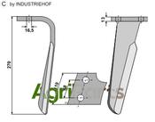 Tine for rotary harrows, right model - AgriParts