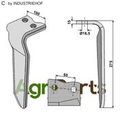 Tine for rotary harrows, left model - AgriParts