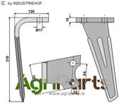 Tine for rotary harrows, left model - AgriParts