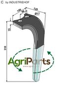 Tine for rotary harrows (DURAFACE) - left model - AgriParts