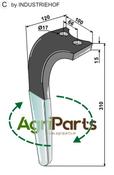Tine for rotary harrows (DURAFACE) - right model - AgriParts