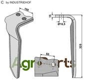 Tine for rotary harrows, left model - AgriParts
