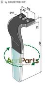 Tine for rotary harrows (DURAFACE) - right model - AgriParts