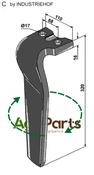 Tine for rotary harrows, right model - AgriParts