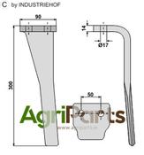 Tine for rotary harrows, left model - AgriParts