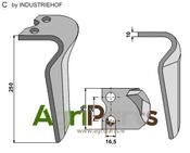 Tine for rotary harrows, left model - AgriParts