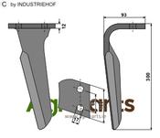 Tine for rotary harrows, right model - AgriParts
