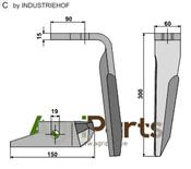 Tine for rotary harrows, right model - AgriParts