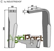 Tine for rotary harrows, right model - AgriParts