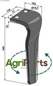 Tine for rotary harrows, left model - AgriParts