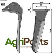 Tine for rotary harrows, right model - AgriParts