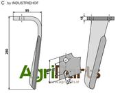 Tine for rotary harrows, right model - AgriParts