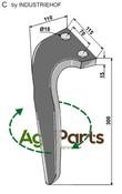 Tine for rotary harrows, right model - AgriParts