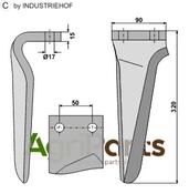 Tine for rotary harrows, right model - AgriParts