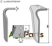 Tine for rotary harrows, right model - AgriParts