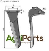 Tine for rotary harrows, left model - AgriParts