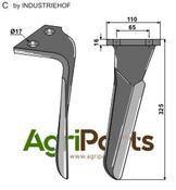 Tine for rotary harrows, right model - AgriParts