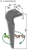 Tine for rotary harrows, right model - AgriParts