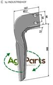 Tine for rotary harrows, right model - AgriParts