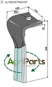 Tine for rotary harrows (DURAFACE) - right model - AgriParts