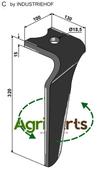 Tine for rotary harrows, left model - AgriParts