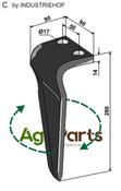 Tine for rotary harrows, right model - AgriParts
