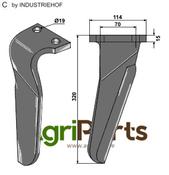 Tine for rotary harrows, right model - AgriParts