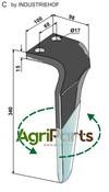 Tine for rotary harrows (DURAFACE) - left model - AgriParts