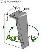 Tine for rotary harrows, right model - AgriParts